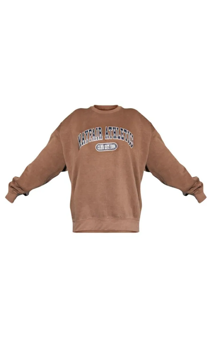 PrettyLittleThing Oversized Sweaters*Mayfair Athletics Oversized Sweatshirt