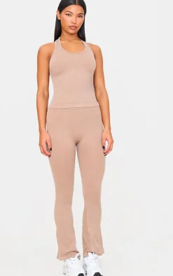 PrettyLittleThing Workout Tops*Acid Wash Seamless Rib Halter Neck Gym Top