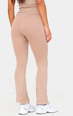 PrettyLittleThing Gym Wear*Acid Wash Seamless Rib Flare Yoga Pants