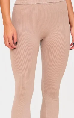 PrettyLittleThing Gym Wear*Acid Wash Seamless Rib Flare Yoga Pants