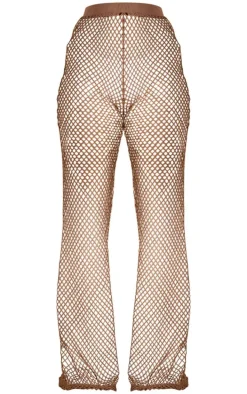 Chocolate Net Straight Leg Beach Pants