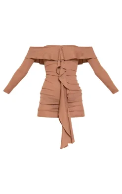 Onion Skin Frill Detail Bodycon Dress-PrettyLittleThing Sale