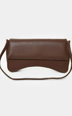 PrettyLittleThing Shoulder Bags*PU Flap Over Baguette Shoulder Bag