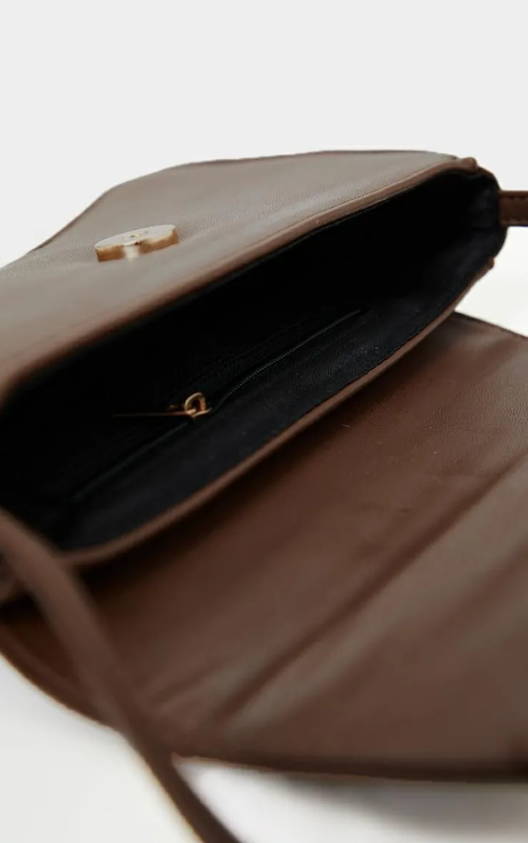 PrettyLittleThing Shoulder Bags*PU Flap Over Baguette Shoulder Bag