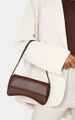 PrettyLittleThing Shoulder Bags*PU Flap Over Baguette Shoulder Bag