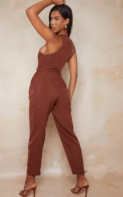 Racer Back Pocket Detail Jumpsuit-PrettyLittleThing Best