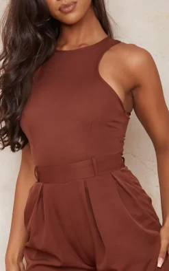 Racer Back Pocket Detail Jumpsuit-PrettyLittleThing Best