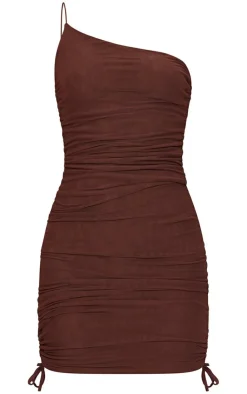 Ruched Mesh Bodycon Dress-PrettyLittleThing Hot