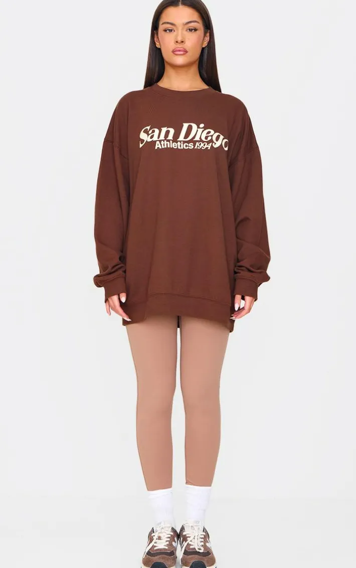 Chocolate San Diego Athletics Printed Sweatshirt