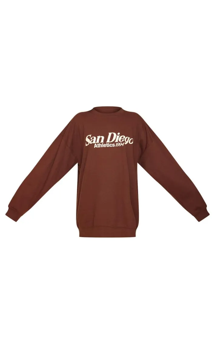 Chocolate San Diego Athletics Printed Sweatshirt