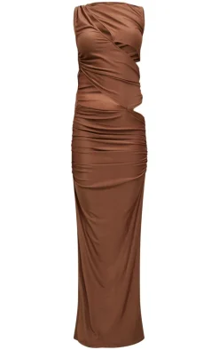 Slinky High Neck Cut Out Maxi Dress-PrettyLittleThing Best