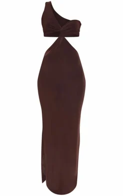 Slinky One Shoulder Cut Out Maxi Dress-PrettyLittleThing Clearance