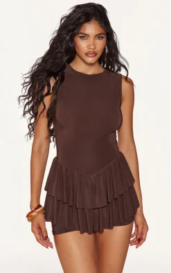 Slinky Rara Skort Romper-PrettyLittleThing Online