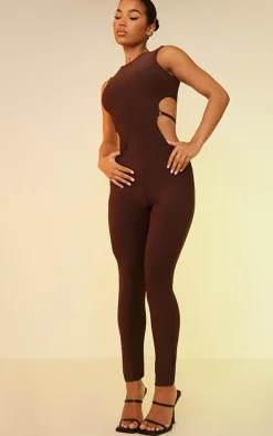 Slinky Ring Detail Strappy Backless Jumpsuit-PrettyLittleThing Best