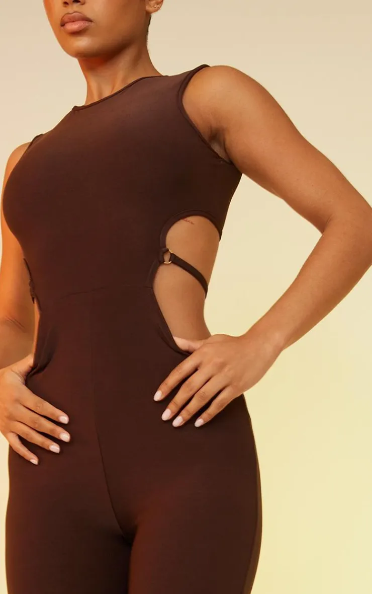 Slinky Ring Detail Strappy Backless Jumpsuit-PrettyLittleThing Best