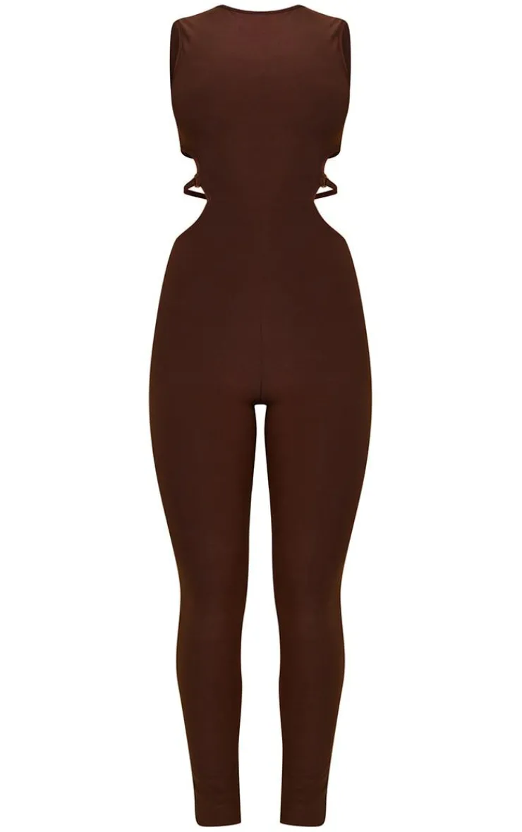 Slinky Ring Detail Strappy Backless Jumpsuit-PrettyLittleThing Best