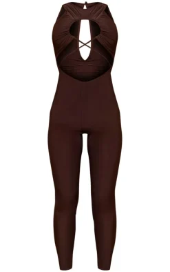 Slinky Twist Front Racer Neck Jumpsuit-PrettyLittleThing Best