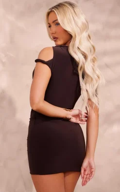 Slinky Twist Shoulder Bodycon Dress-PrettyLittleThing Hot