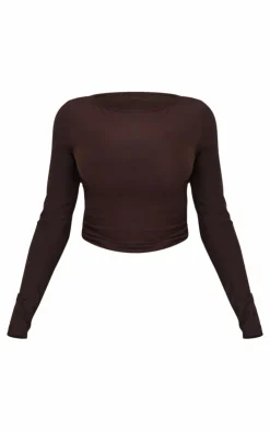 PrettyLittleThing Thanksgiving Outfits*Soft Touch Boatneck Long Sleeve Top