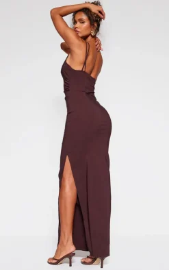 Stretch Woven Strappy Asymmetric Cup Midaxi Dress-PrettyLittleThing Clearance