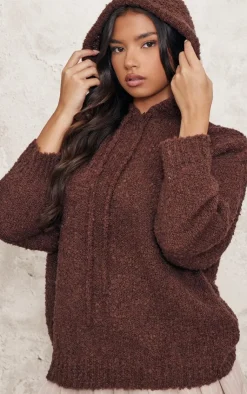PrettyLittleThing Sweaters*Textured Bobble Knit Hoodie
