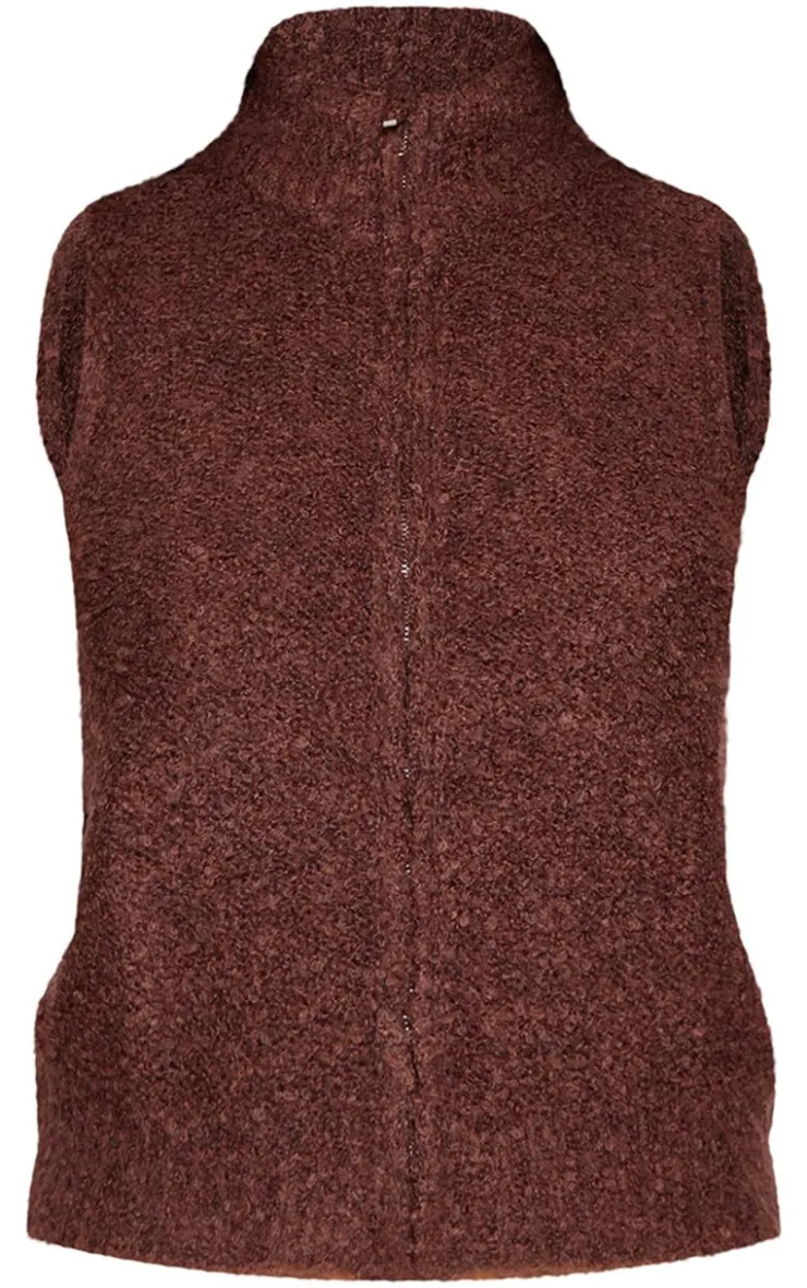 PrettyLittleThing Christmas Day Outfits*Textured Bobble Knit Zip Up Vest