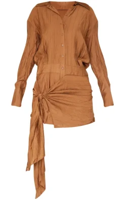 Tie Detail Shirt Dress-PrettyLittleThing Best