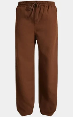 Outlet PrettyLittleThing Chocolate Woven Mid Rise Wide Leg Pants Chocolate.