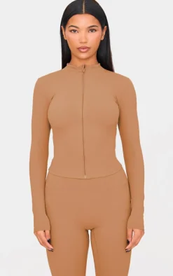 PrettyLittleThing Athletic Jackets*Basic Sculpt Zip Up Jacket