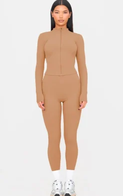 PrettyLittleThing Athletic Jackets*Basic Sculpt Zip Up Jacket