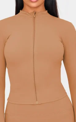PrettyLittleThing Athletic Jackets*Basic Sculpt Zip Up Jacket
