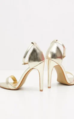 PrettyLittleThing High Heels*Clover Metallic Heeled Strappy Sandal
