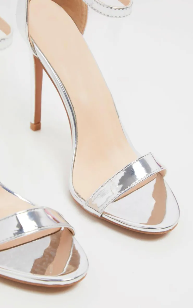 PrettyLittleThing High Heels*Clover Metallic Strap Heeled Sandals