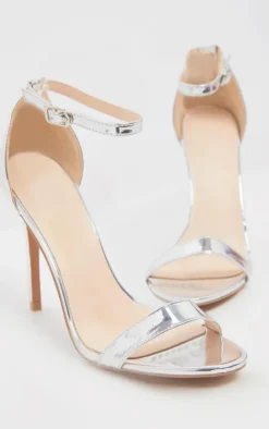 PrettyLittleThing High Heels*Clover Metallic Strap Heeled Sandals