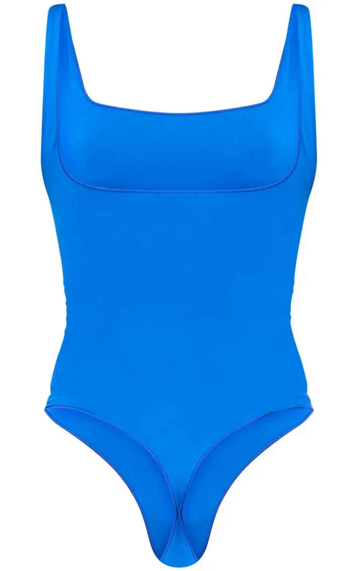 Cobalt Blue Seamless Lingerie Bodysuit