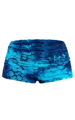 Leopard Fold Over Detail Devore Hot Pants-PrettyLittleThing Outlet