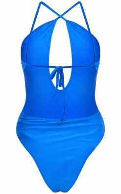 Cobalt Plunge Tie Back Swimsuit