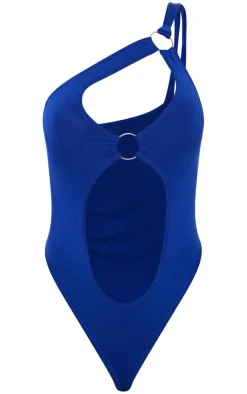 Best PrettyLittleThing Ring Cut Out Knit Bodysuit Cobalt