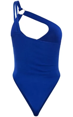 Best PrettyLittleThing Ring Cut Out Knit Bodysuit Cobalt