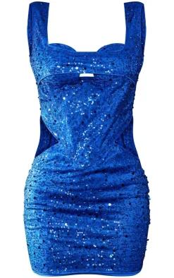 Sequin Cut Out Cup Detail Thick Strap Bodycon Dress-PrettyLittleThing Outlet