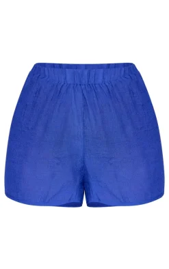 Cobalt Textured Lightweight Beach Shorts