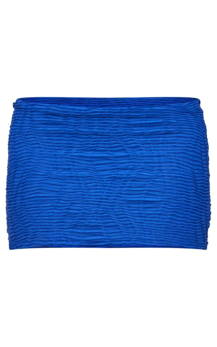 Cobalt Textured Low Rise Mini Beach Skirt