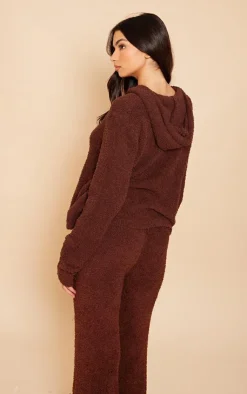 PrettyLittleThing Christmas Gifts*Cosy Long Sleeve Zip Up Hooded Pajama Top