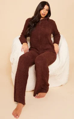 PrettyLittleThing Christmas Gifts*Cosy Long Sleeve Zip Up Hooded Pajama Top