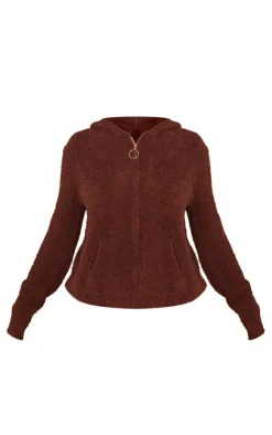 PrettyLittleThing Christmas Gifts*Cosy Long Sleeve Zip Up Hooded Pajama Top