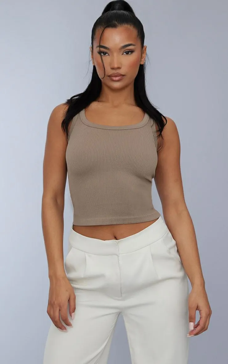 PrettyLittleThing Snatched*Snatched Rib Scoop Vest