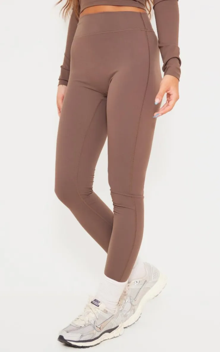 New PrettyLittleThing Snatched Sculpt Leggings Coffee