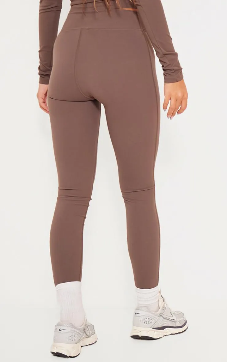 New PrettyLittleThing Snatched Sculpt Leggings Coffee