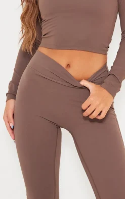 New PrettyLittleThing Snatched Sculpt Leggings Coffee