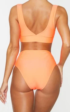 Coral Mix & Match High Waist Bikini Bottoms